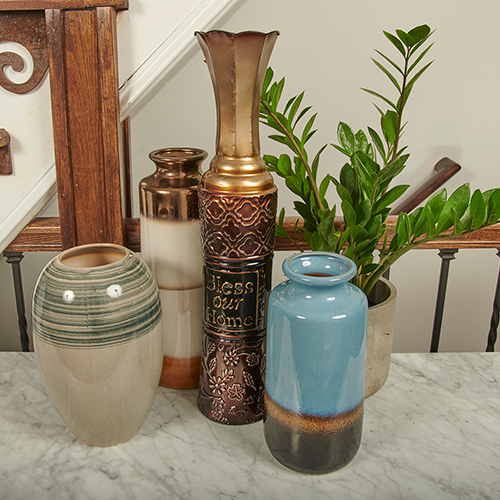 assorted vases